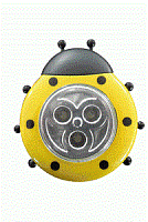 Светильник ночник "Божья коровка" Unile LED DTL-354 3хААА Желтая картинка 